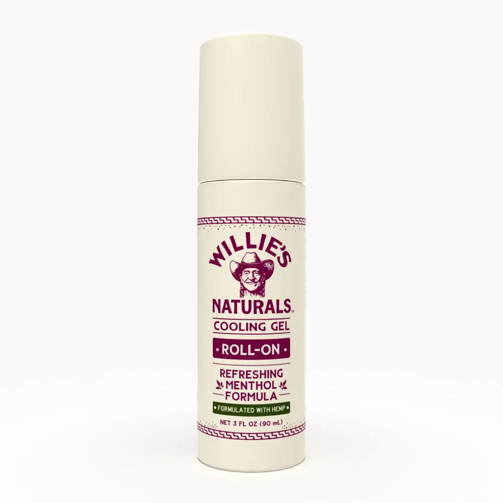 Willie's Naturals Cooling Gel - 3oz Roll-On - Refreshing Menthol Formula