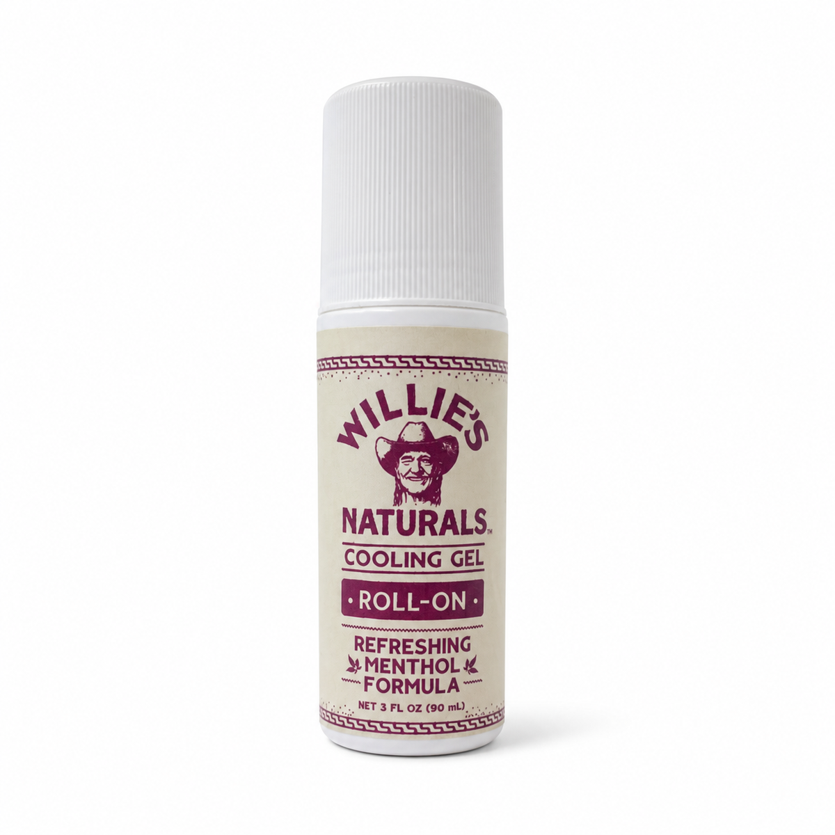 Willie's Naturals Cooling Gel - 3oz Roll-On - Refreshing Menthol Formula